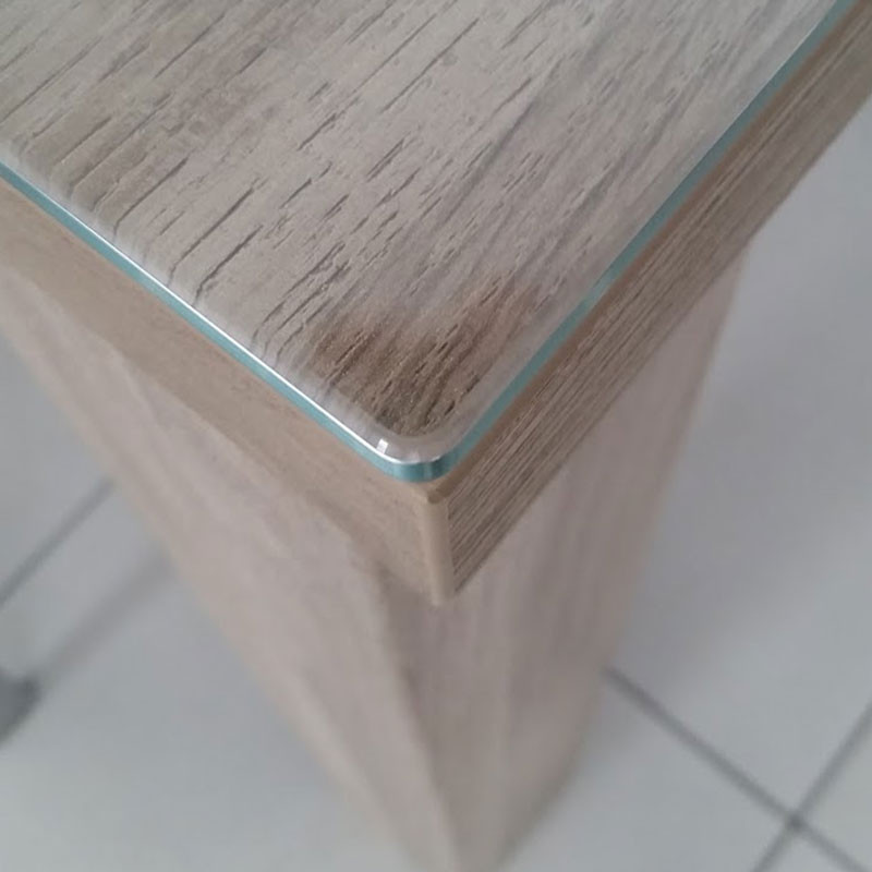 Plateau de table sur mesure - Verre clair trempé