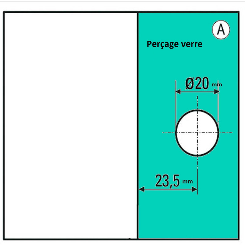 Bilbao raccord d'angle 90Â° verre-mur- pour verre de 8 Ã  12mm