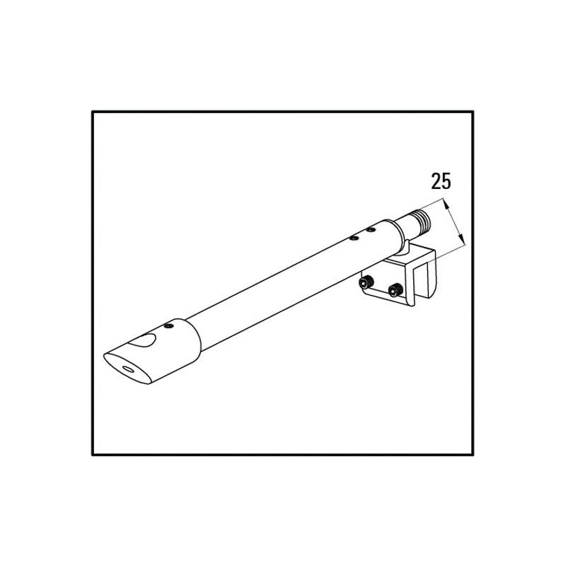 RONDO 45 Barre de stabilisation tÃ©lÃ©scopique- pour verre de 6 Ã  10mm