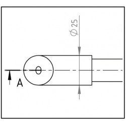 Rondo 45 Barre de stabilisation tÃ©lÃ©scopique- pour verre de 6 Ã  10mm