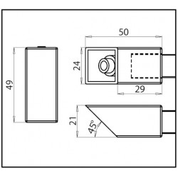 Cuadro 45 Barre de stabilisation- pour verre de 6 Ã  10mm