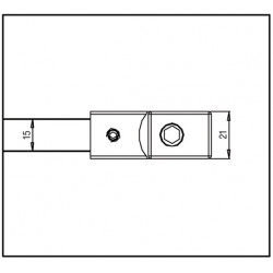 Cuadro 45 Barre de stabilisation- pour verre de 6 Ã  10mm