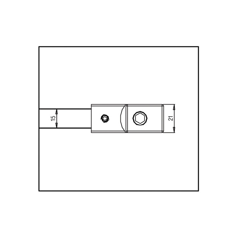 Cuadro 45 Barre de stabilisation- pour verre de 6 Ã  10mm