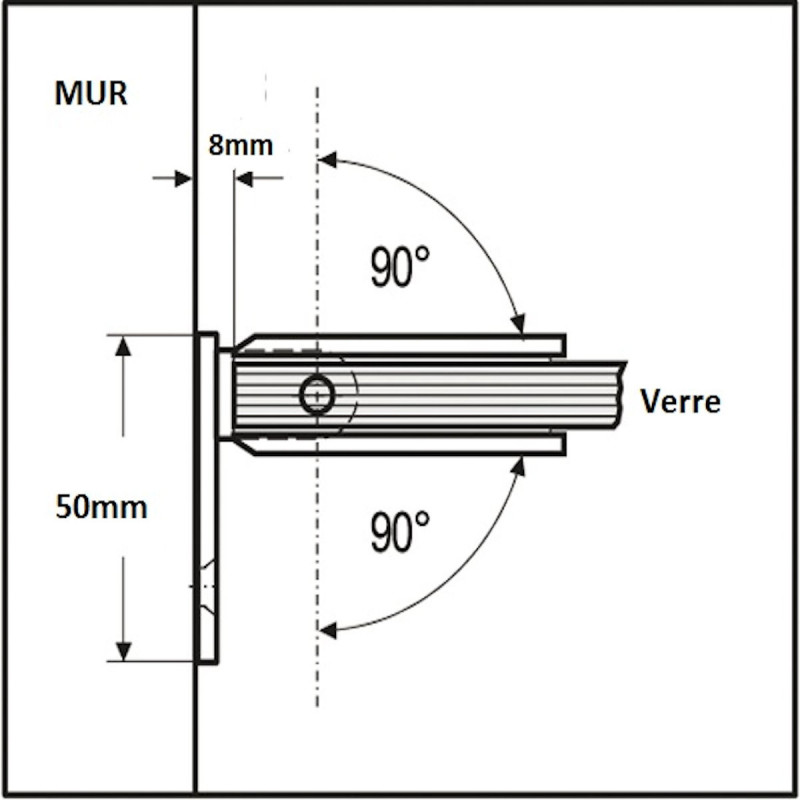 Porte en verre trempe 8 mm sur mesure Porte en verre trempe 8 mm sur mesure
