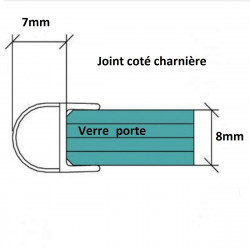 Porte en verre trempe 8 mm sur mesure