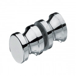 Bouton chromé diamètre 35mm pour porte verre de 6 à 10mm