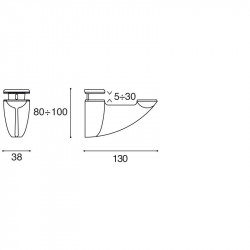 Pièce support d'étagère en verre VENUS