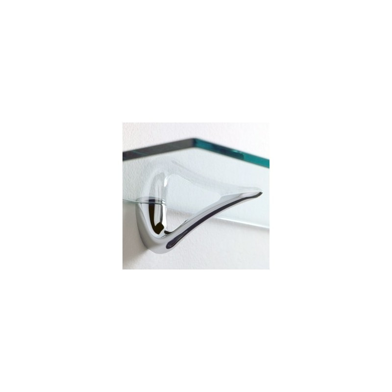 Lot De 2 Étagères D'Angle En Verre Trempé Blanc - 150mm Et 200mm, 6mm D'épaisseur Avec Supports Chromés