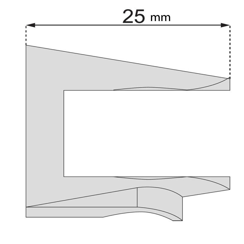 Lot de 4 pieces support tablette Elligton-8mm- Aluminium Verni