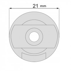 Piece support tablette Elligton-10mm- Aluminium Verni