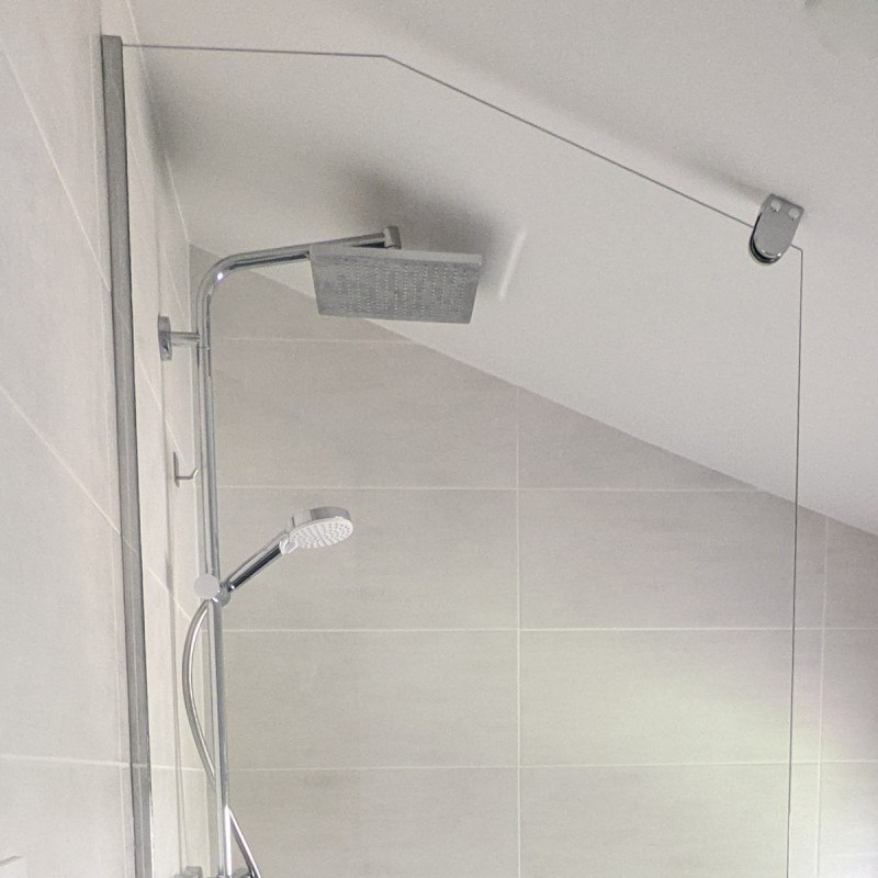 Paroi de douche en soupente sur mesure - PAROI FIXE - MEZZA