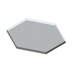 Plateau en verre Trempe HEXAGONALE