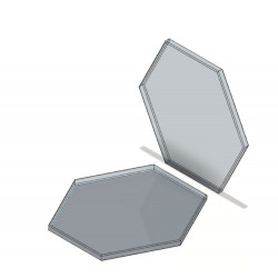 Plateau en verre Trempe HEXAGONALE