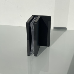 Trivel charnière noire mat - porte 90° verre-mur bilatérale