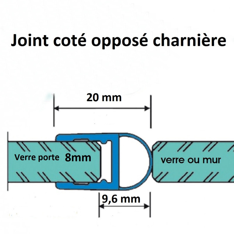 Porte en verre trempe 8 mm sur mesure