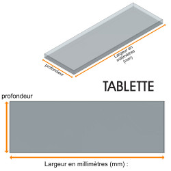 Etagère en verre clair Trempé de securité