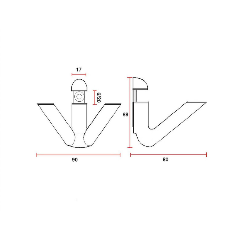 Pièce support tablette FORCA