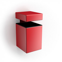 Set de 2 supports d'étagère en verre TOWER - Rouge