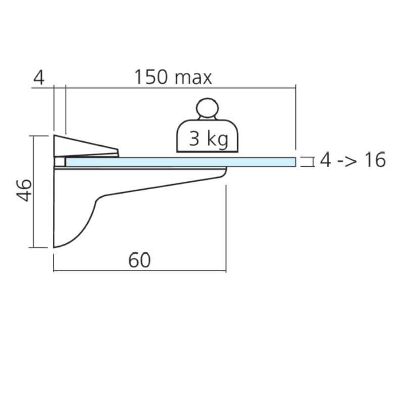 Pièce support tablette ALEXANDRIE