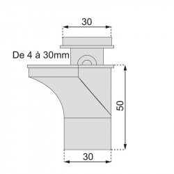 Pièce pour étagère en verre ROMAN