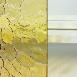 VERRE IMPRIME MONUMENTAL JAUNE