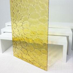 VERRE IMPRIME MONUMENTAL JAUNE