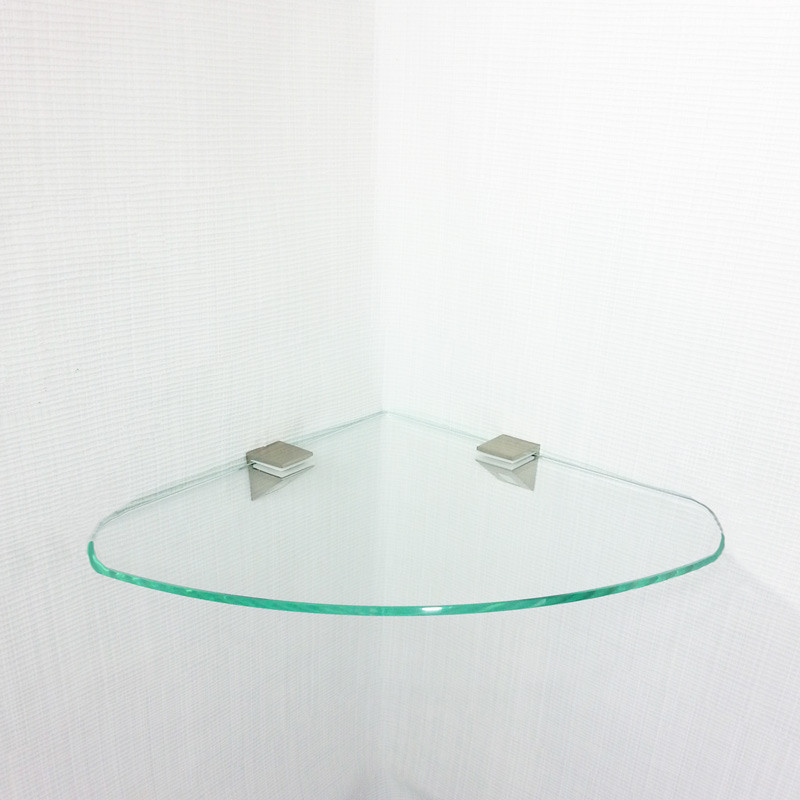Etagère d'angle CORNER ROUND en verre trempé Etagère d'angle CORNER ROUND en verre trempé