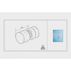 Bouton de porte en verre - GREGAL