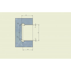 TRIVEL charnière porte 90° bilatérale - Noir mat