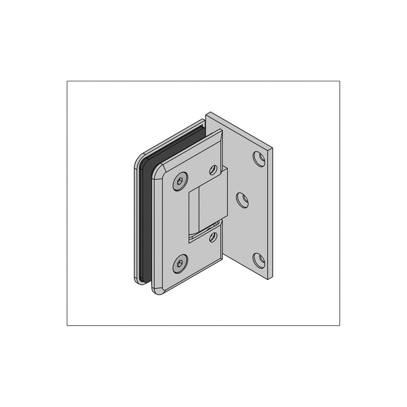 Barcelona charnière porte 90° verre-mur- pour verre de 8 à 12mm