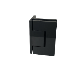 Trivel charnière noire mat - porte 90° verre-mur bilatérale