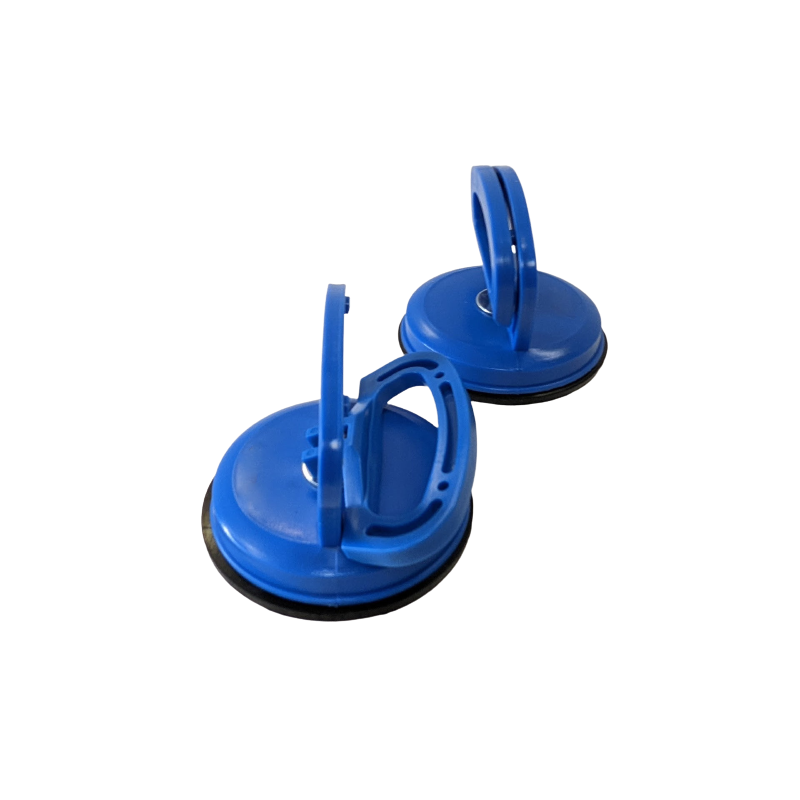 Lot de 2 mini ventouses bleues Ø 55 mm (petite ventouse à une main) par  exemple pour miroirs, carreaux, bosses, etc.