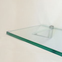 Support de console Bauhaus BLANC et console d'angle Quart de cerlcle en verre feuilleté Opale