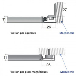 Équerres Moustiquaire cadre fixe sur-mesure