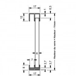 Vitrine en verre trempé sur mesure - slim