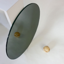 Miroir rond sur mesure - couleur NOIRE - 6mm