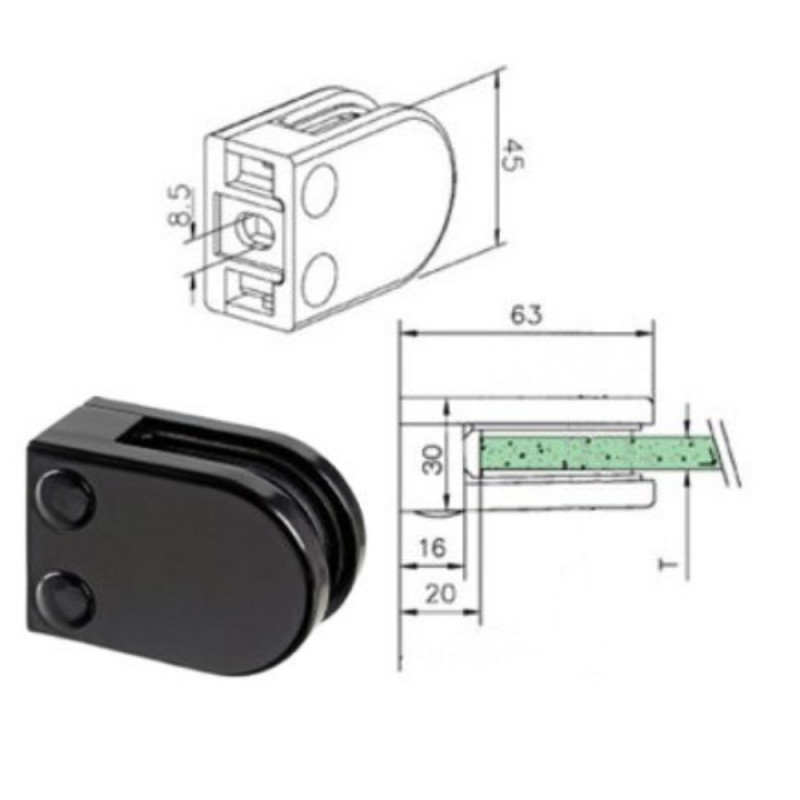Pièce de maintien MEZZA noire Pièce de maintien MEZZA noire