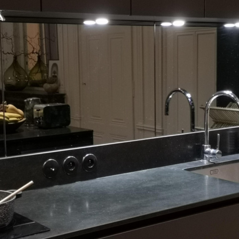 Miroir sur mesure noir