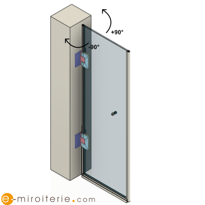 Porte de douche en verre - plan conceptuel non contractuelle Porte de douche en verre - plan conceptuel non contractuelle