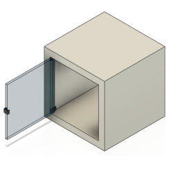 Porte de meuble SQUARE en verre trempe sur mesure