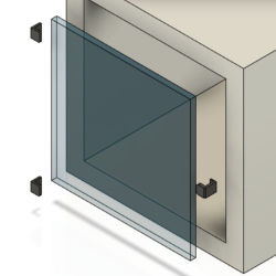 Porte de meuble SQUARE en verre trempe sur mesure