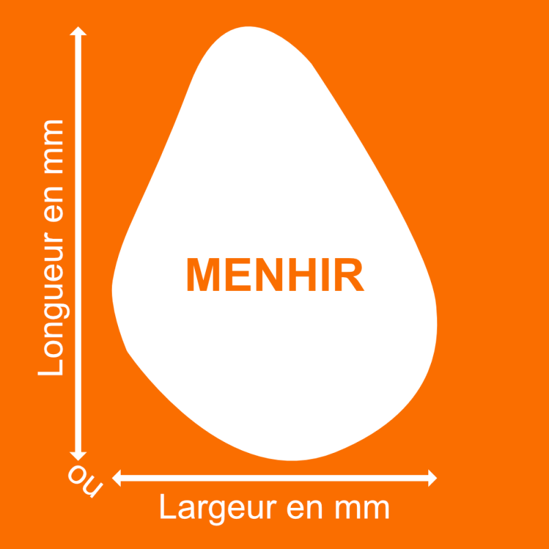 Miroir "MENHIR" sur mesure