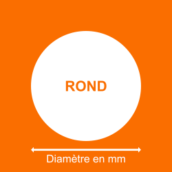 Miroir rond Argenté