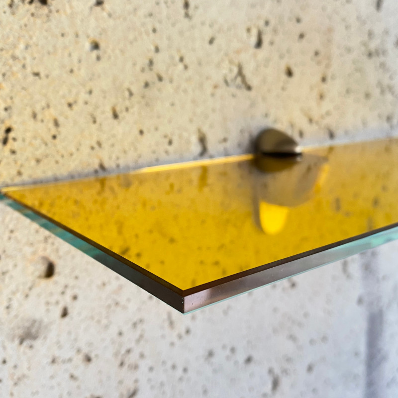 Etagère en verre trempé - Coloré Jaune sur mesure