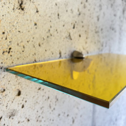 Etagère en verre trempé - Coloré Jaune sur mesure