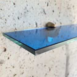 Etagère en verre trempé - Coloré Bleu sur mesure