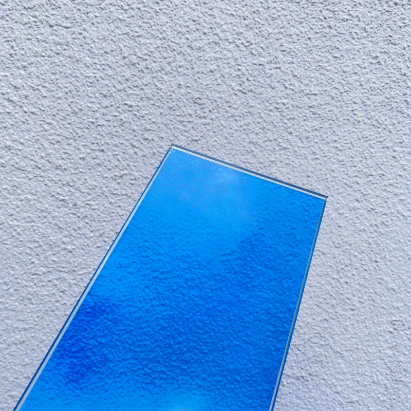 Étagère en verre trempé - Coloré Bleu sur mesure