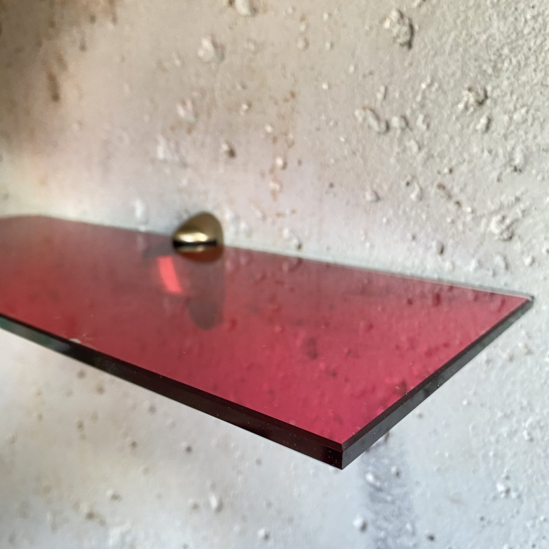 Étagère en verre trempé - Coloré Framboise sur mesure