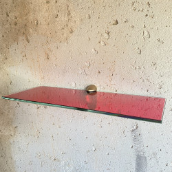 Étagère Murale En Verre Trempé 6mm Pour Salle De Bain/Cuisine - 50x11 Cm, Charge 5kg - Avec Pinces Inox - Facile à Installer