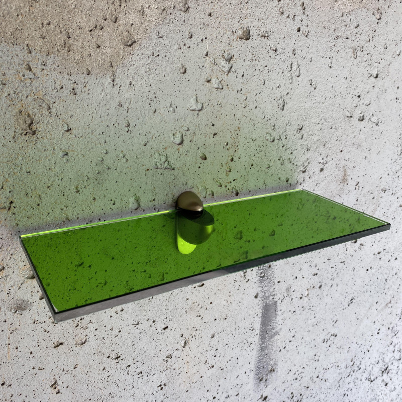 Étagère en verre trempé - Coloré Vert sur mesure